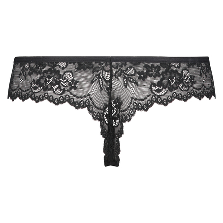 String Invisible Lace back, Noir