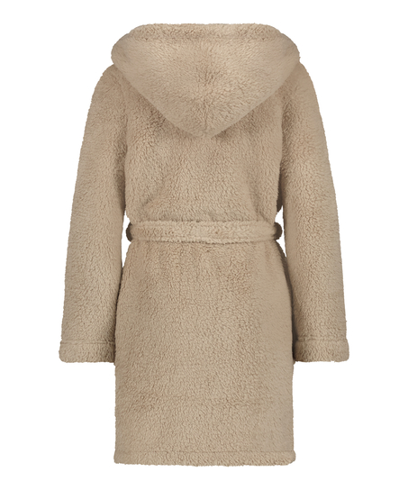 Badjas Fleece, Beige