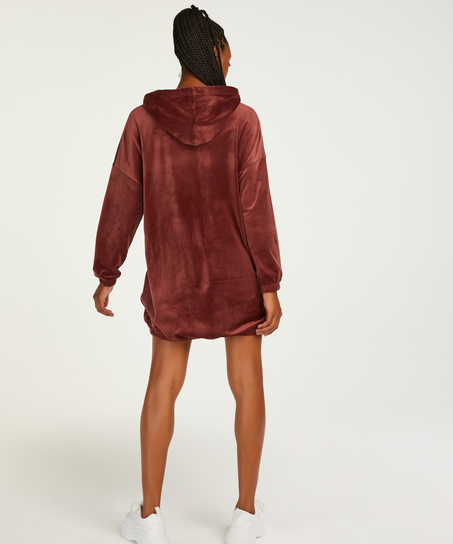 Velours Dress Oodie, Bruin