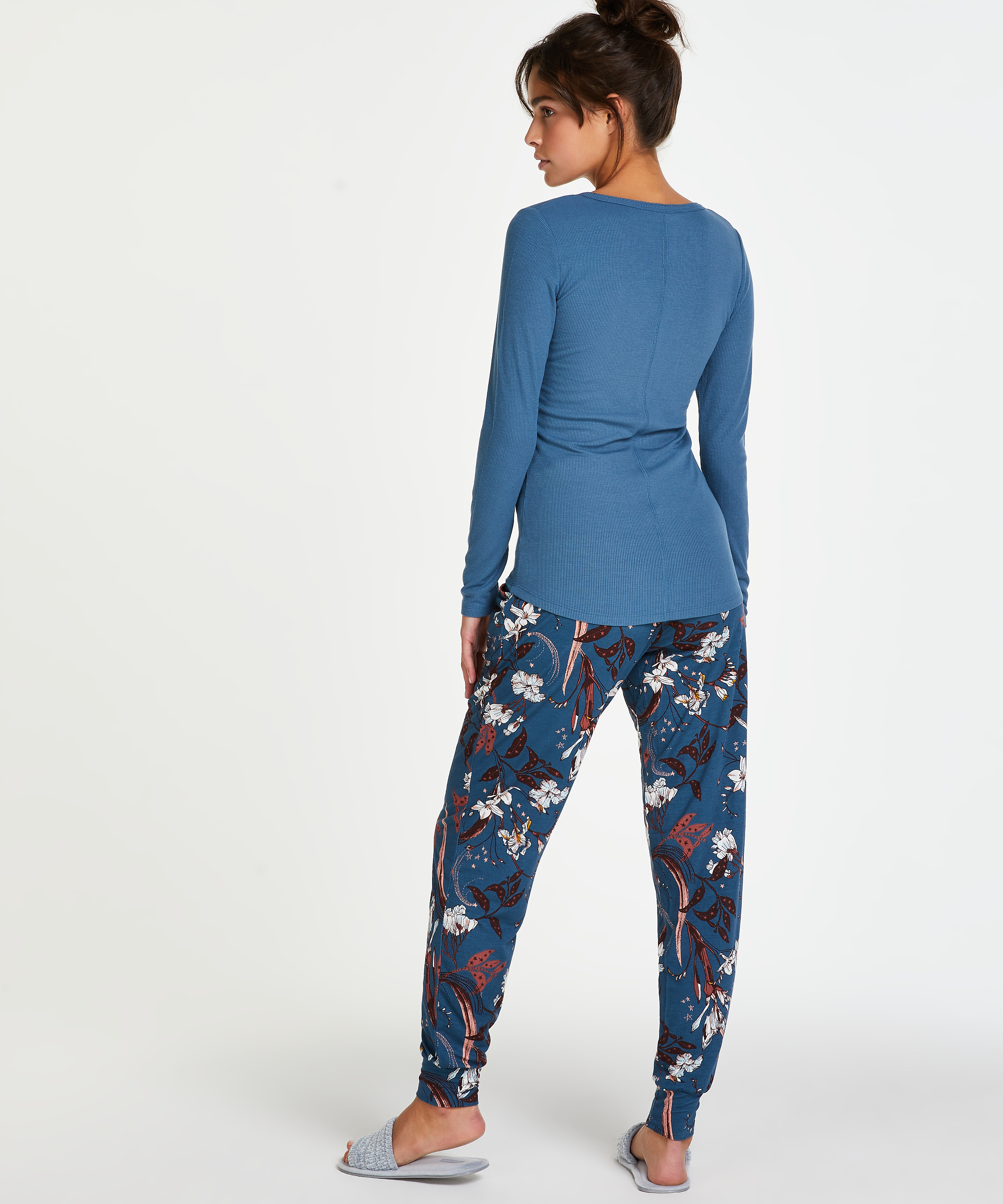 Pantalon de pyjama Jersey, Bleu, main