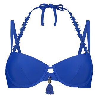 Haut de bikini &agrave; armatures pr&eacute;form&eacute; Amanda Queen, Bleu