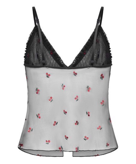 Mesh Cami Chelsey, Zwart