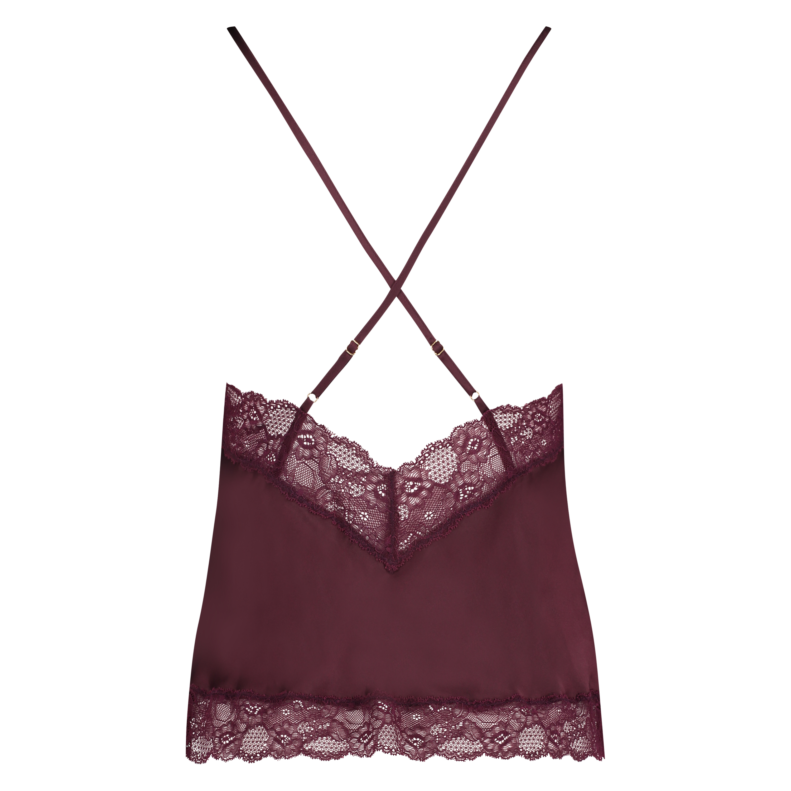 Cami top Satin Lace, Rood, main