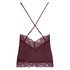 Cami top Satin Lace, Rood