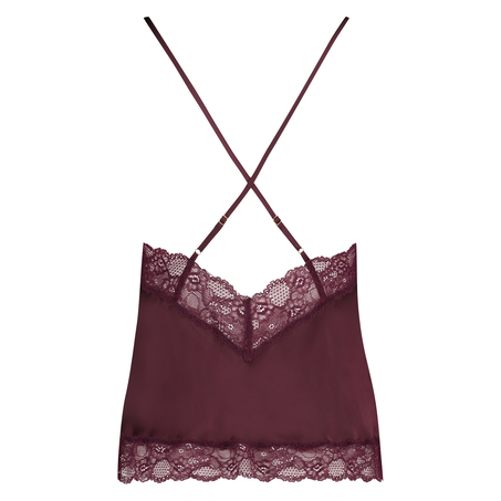 Cami top Satin Lace, Rood