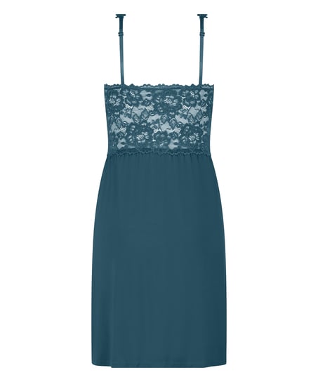 Slipdress Nora Lace, Blauw