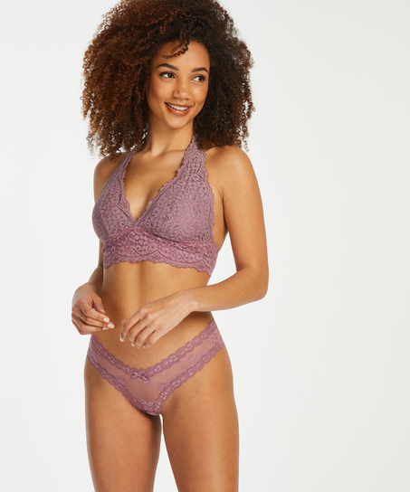 Slip brésilien V-shape mesh, Pourpre