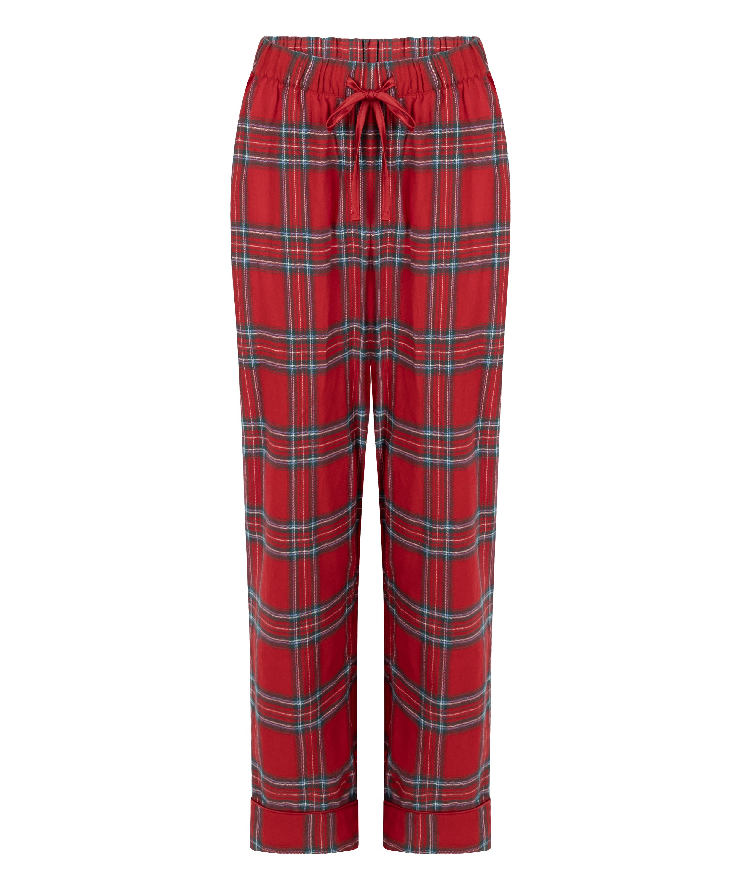 Petite pyjamabroek Flanel, Rood, main
