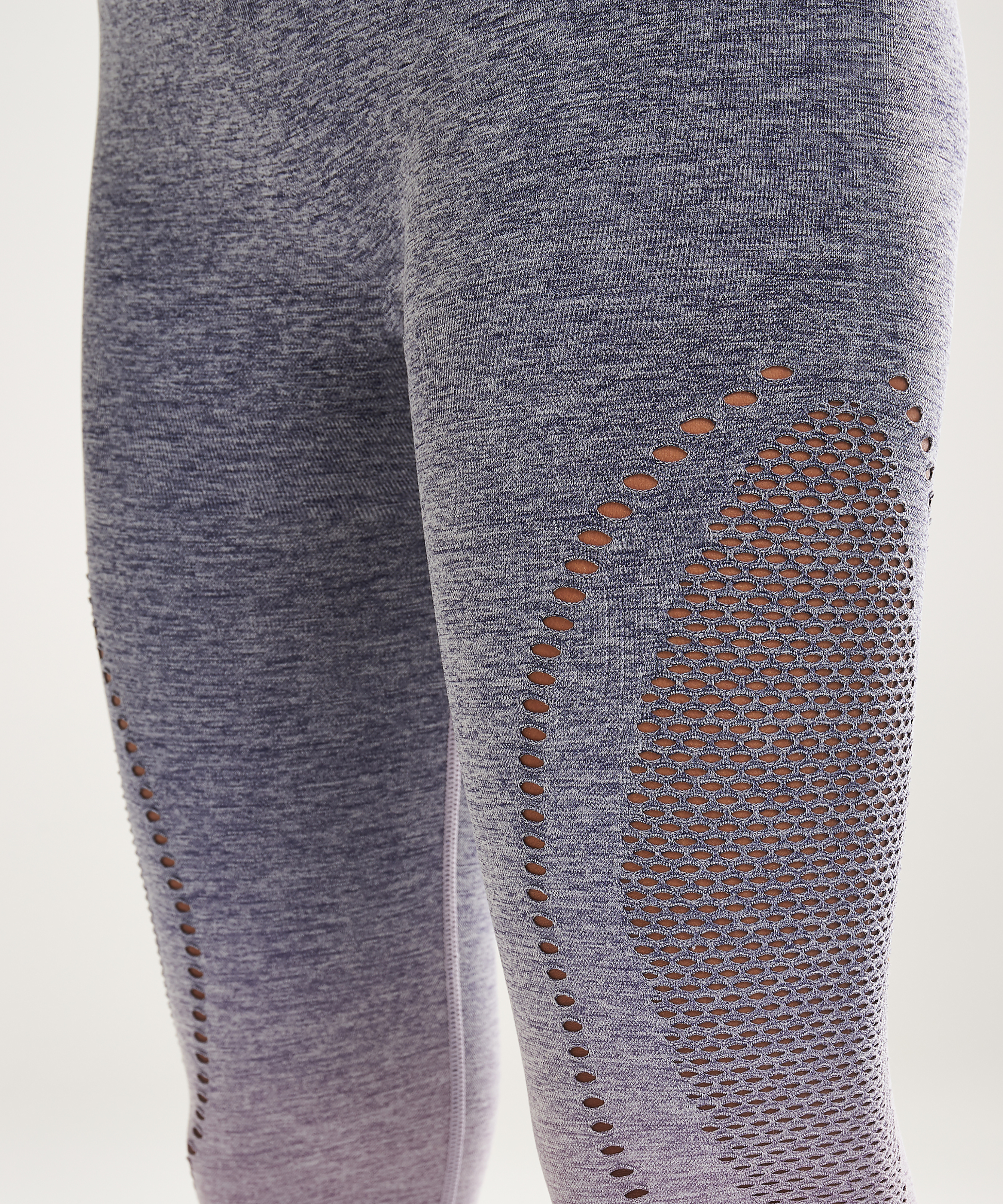 HKMX Legging sport taille haute roundknit ombre, Bleu, main