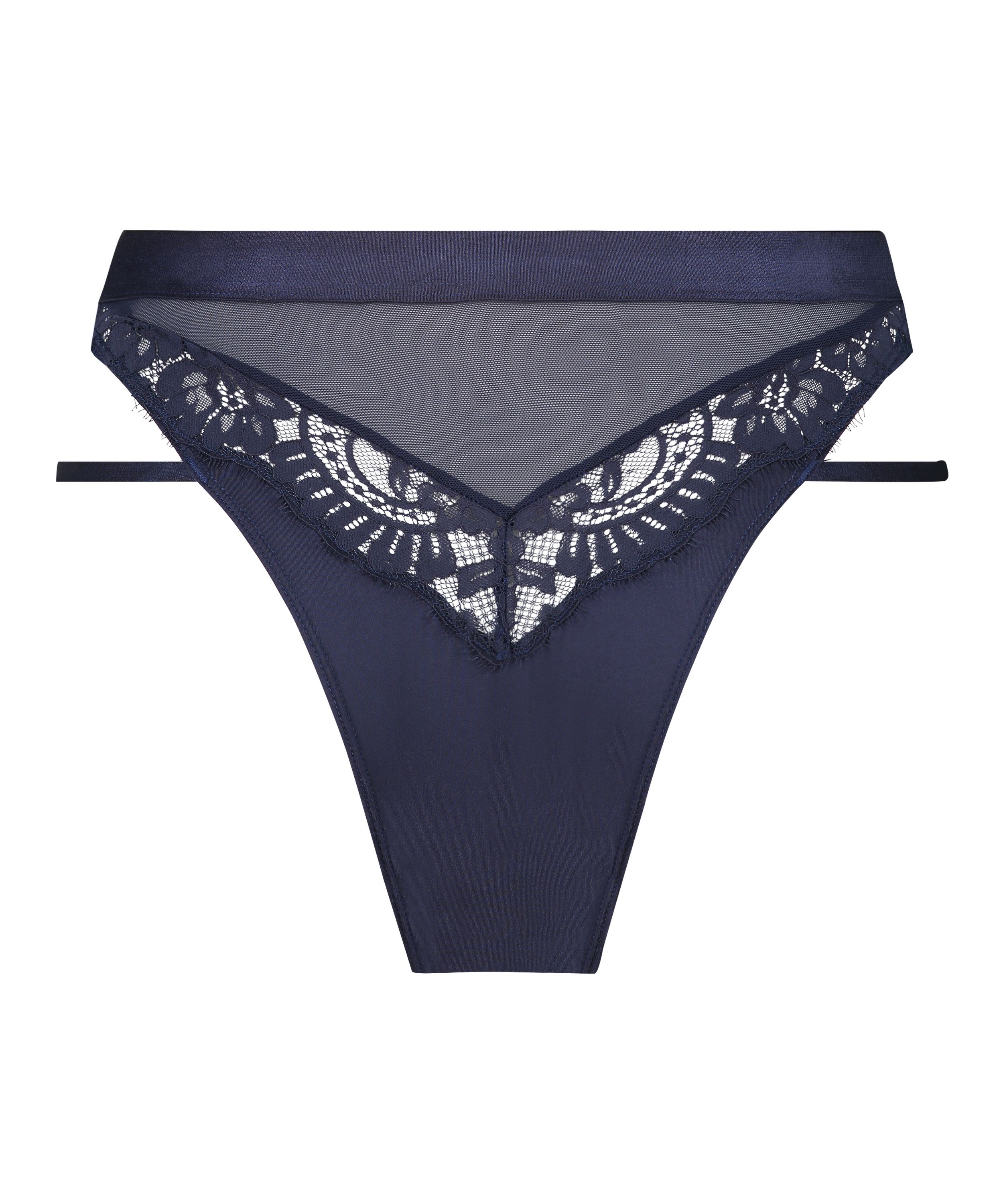 Slip brésilien Blossom, Bleu, main