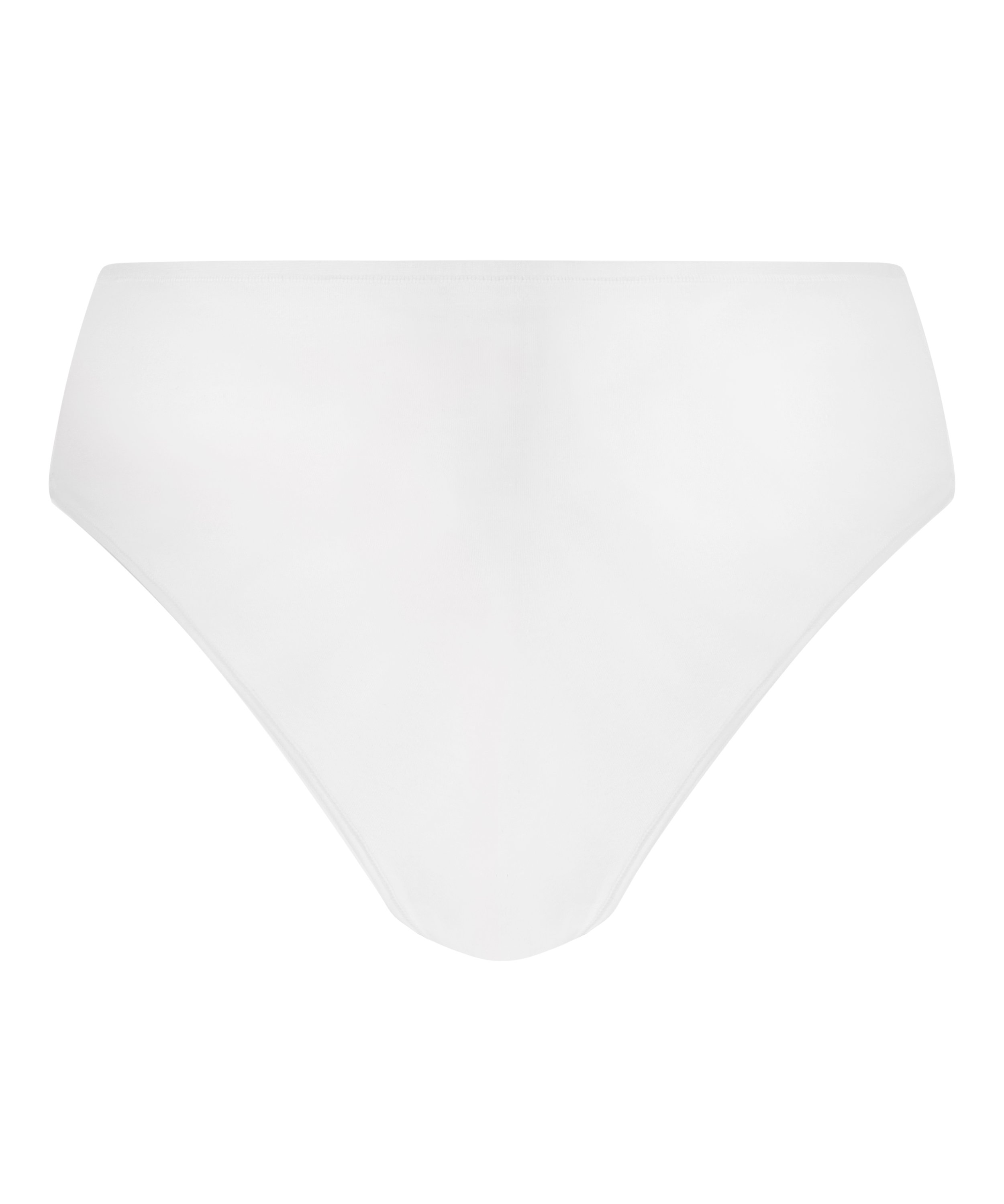 Culotte br&eacute;silienne jambe haute coton, Blanc, main