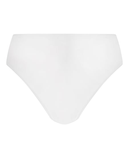 Culotte br&eacute;silienne jambe haute coton, Blanc
