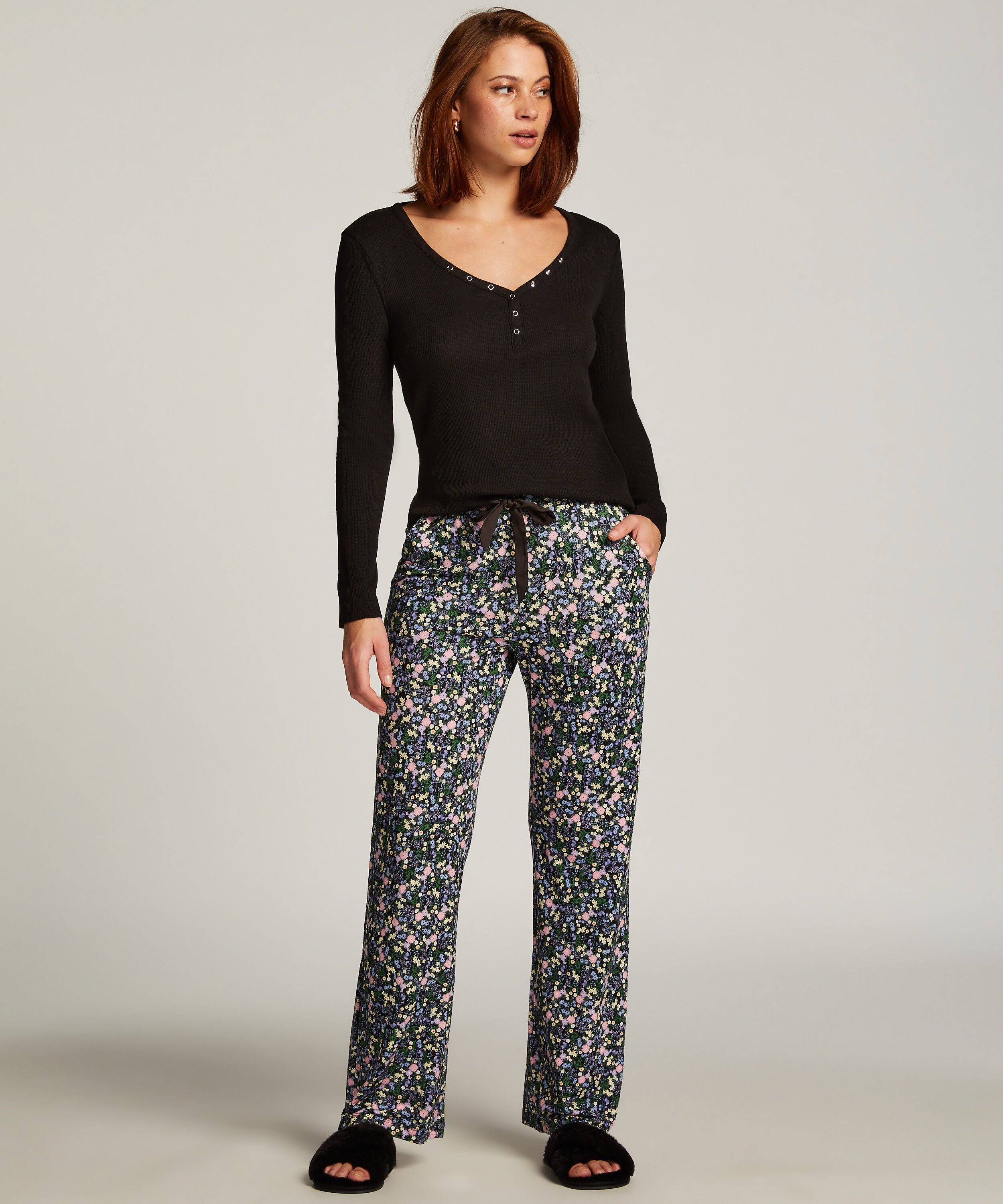 Tall Pantalon de pyjama, Noir