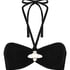 Bandeau bikini top Bahamas, Zwart