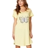 Chemise de nuit col en V, Jaune