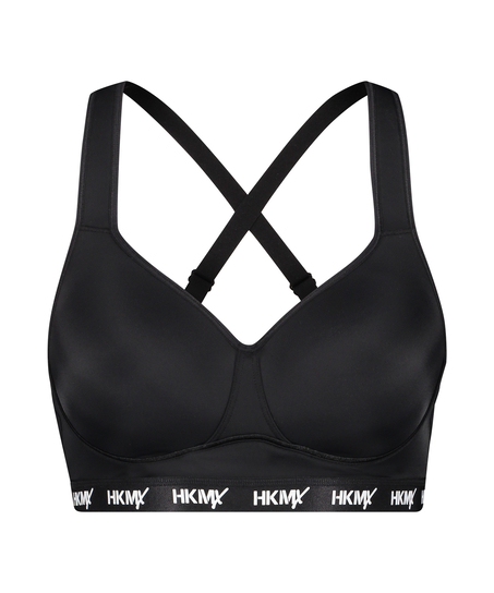 HKMX Soutien-gorge de sport The All Star Maintien niveau 2, Noir