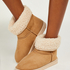 Pantoffels Fake Suede, Beige