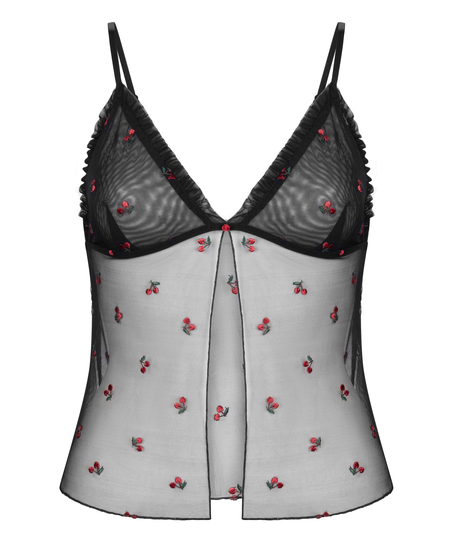 Mesh Cami Chelsey, Zwart