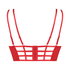 Soutien-gorge bustier rembourr&eacute; &agrave; armatures Oceana, Rouge
