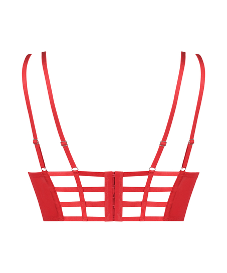 Soutien-gorge bustier rembourr&eacute; &agrave; armatures Oceana, Rouge