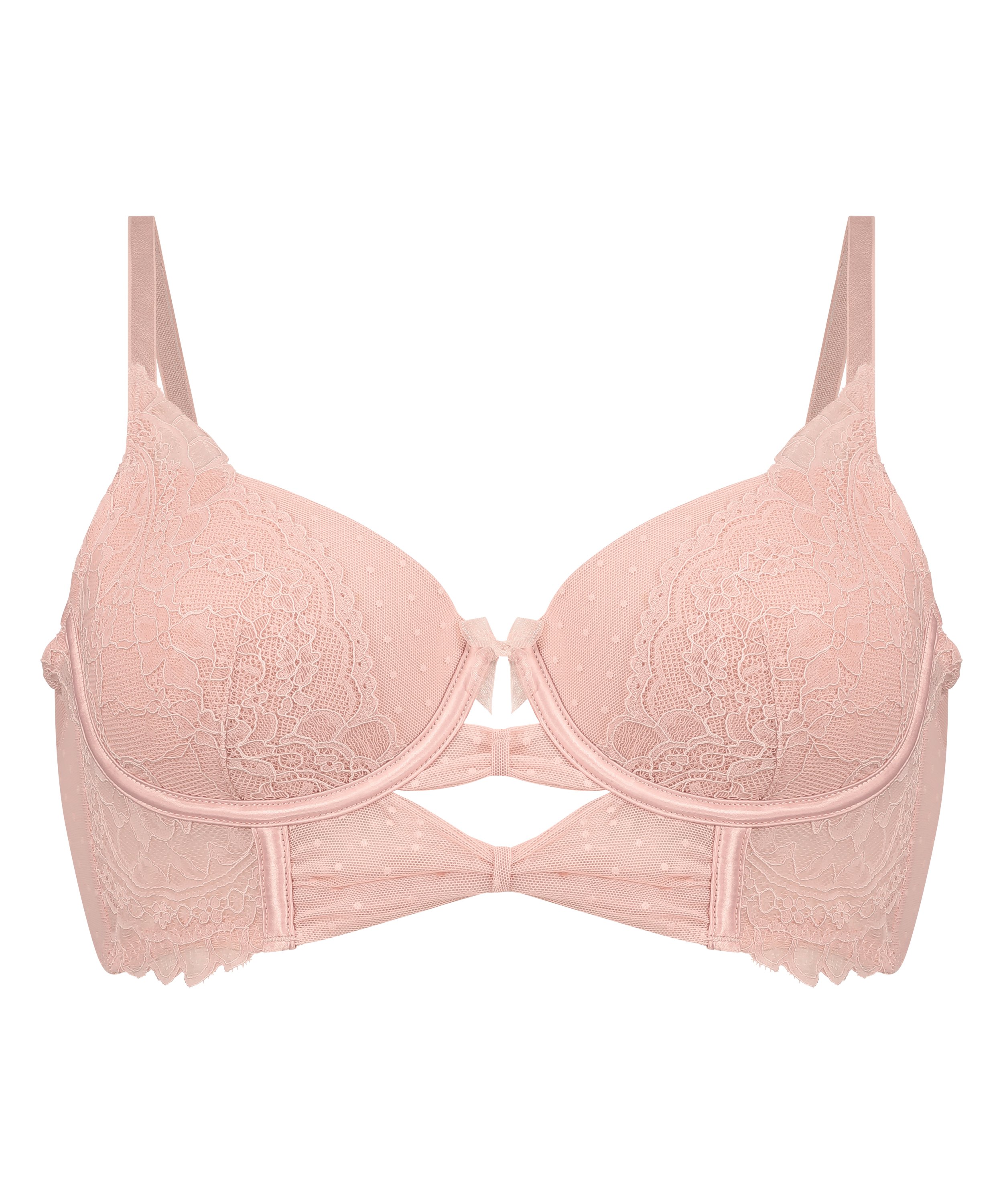 Soutien-gorge &agrave; armatures longline pr&eacute;form&eacute; Juliette, Rose, main