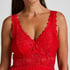 Slipdress Nora Lace, Rood