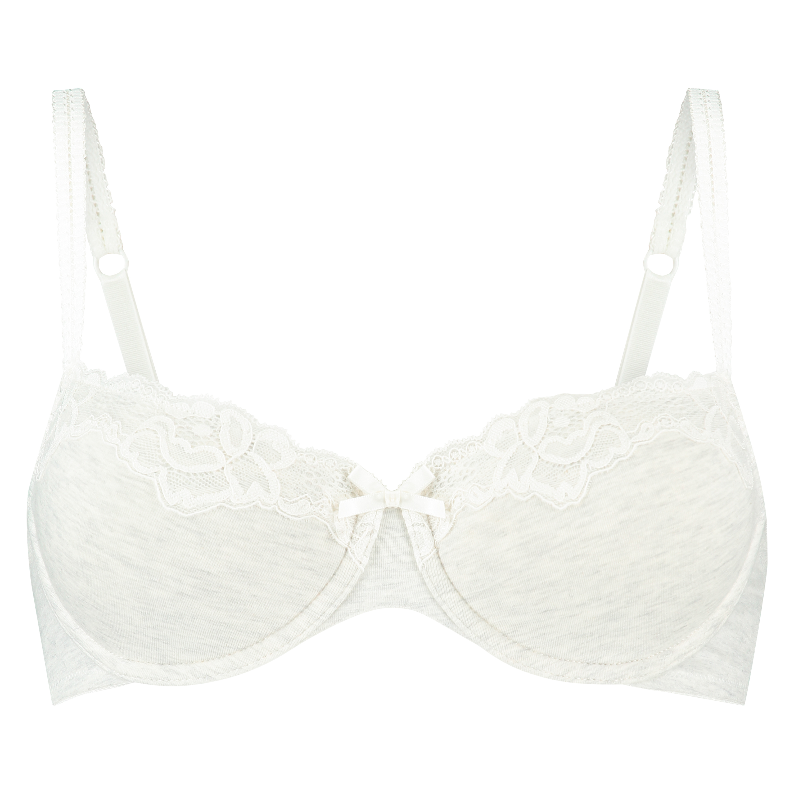 Soutien-gorge rembourr&eacute; &agrave; armatures Coton Secret Lace, Gris, main