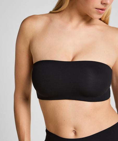Bandeau Bralette Smooth, Zwart