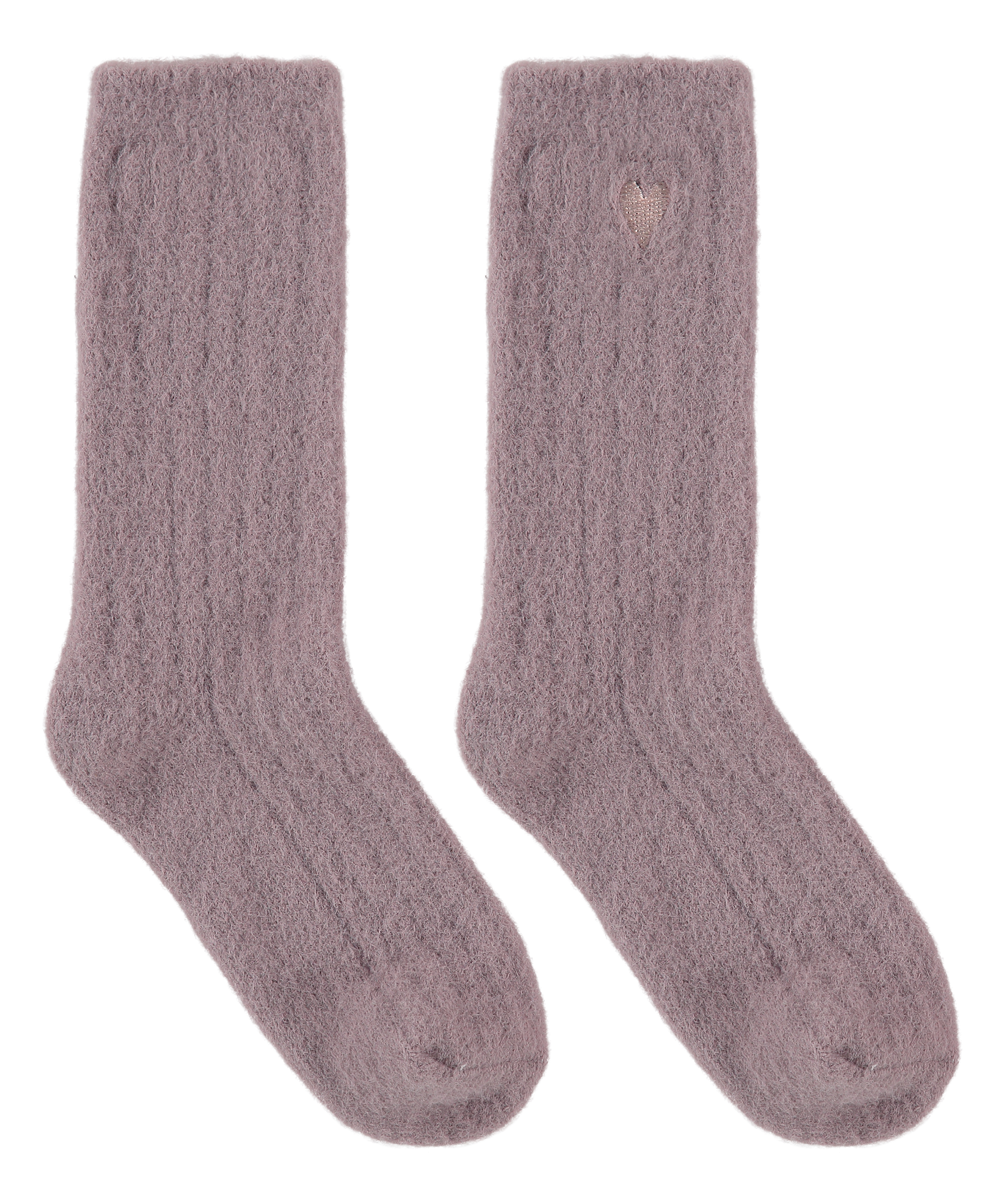 Chaussettes Duveteuses, Pourpre, main
