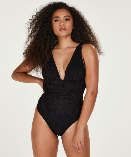 Maillot de bain Crochet, Noir