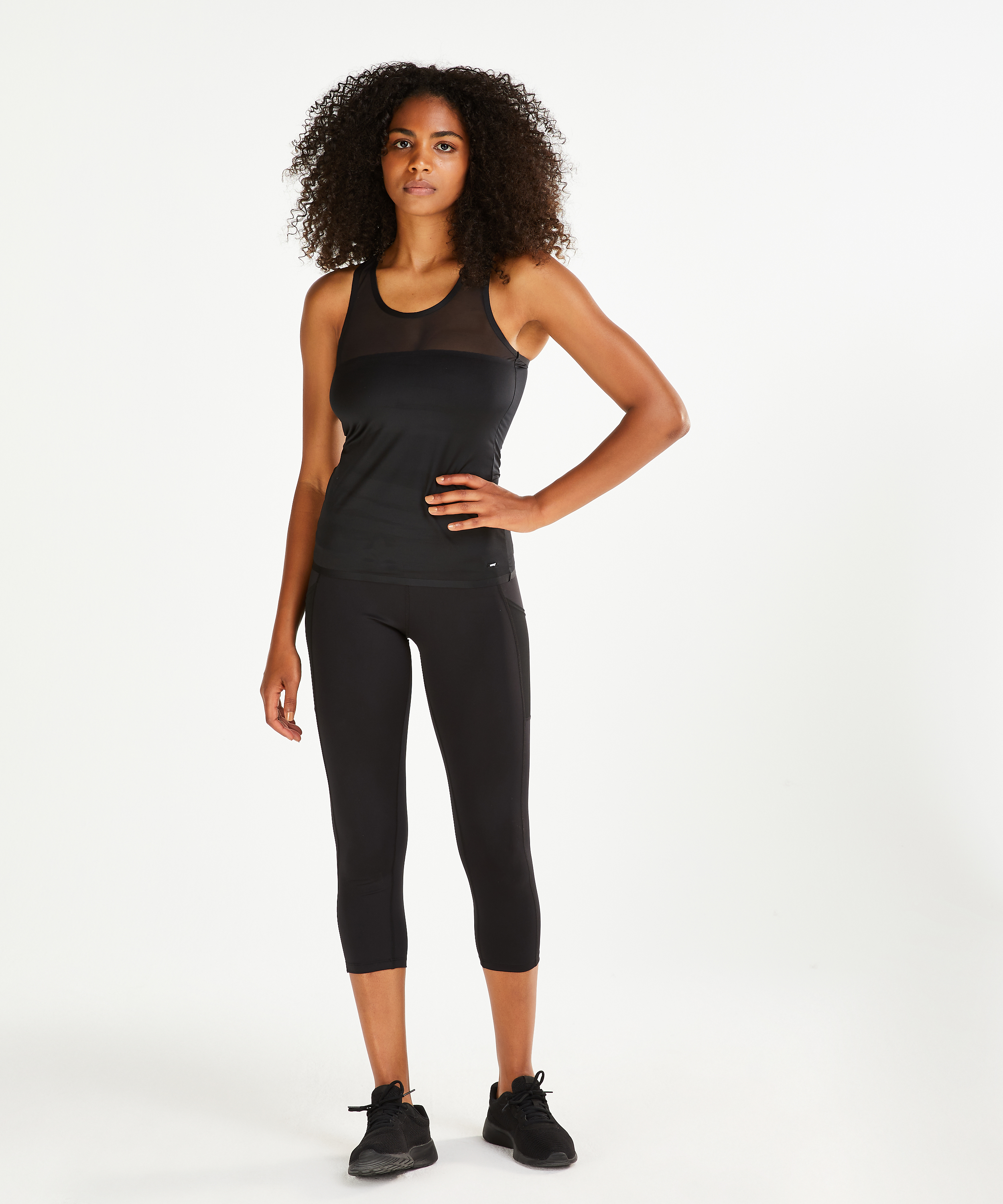 D&eacute;bardeur en maille Bonded HKMX, Noir, main