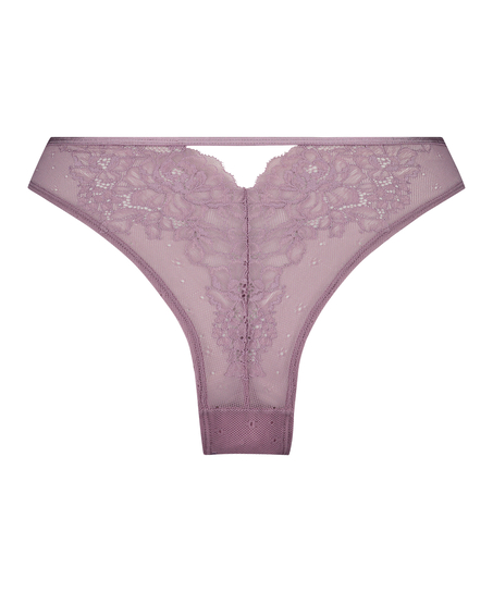 Slip brésilien échancré Clara, Pourpre