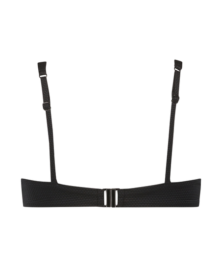 Haut de bikini &agrave; armatures non pr&eacute;form&eacute; Scallop, Noir