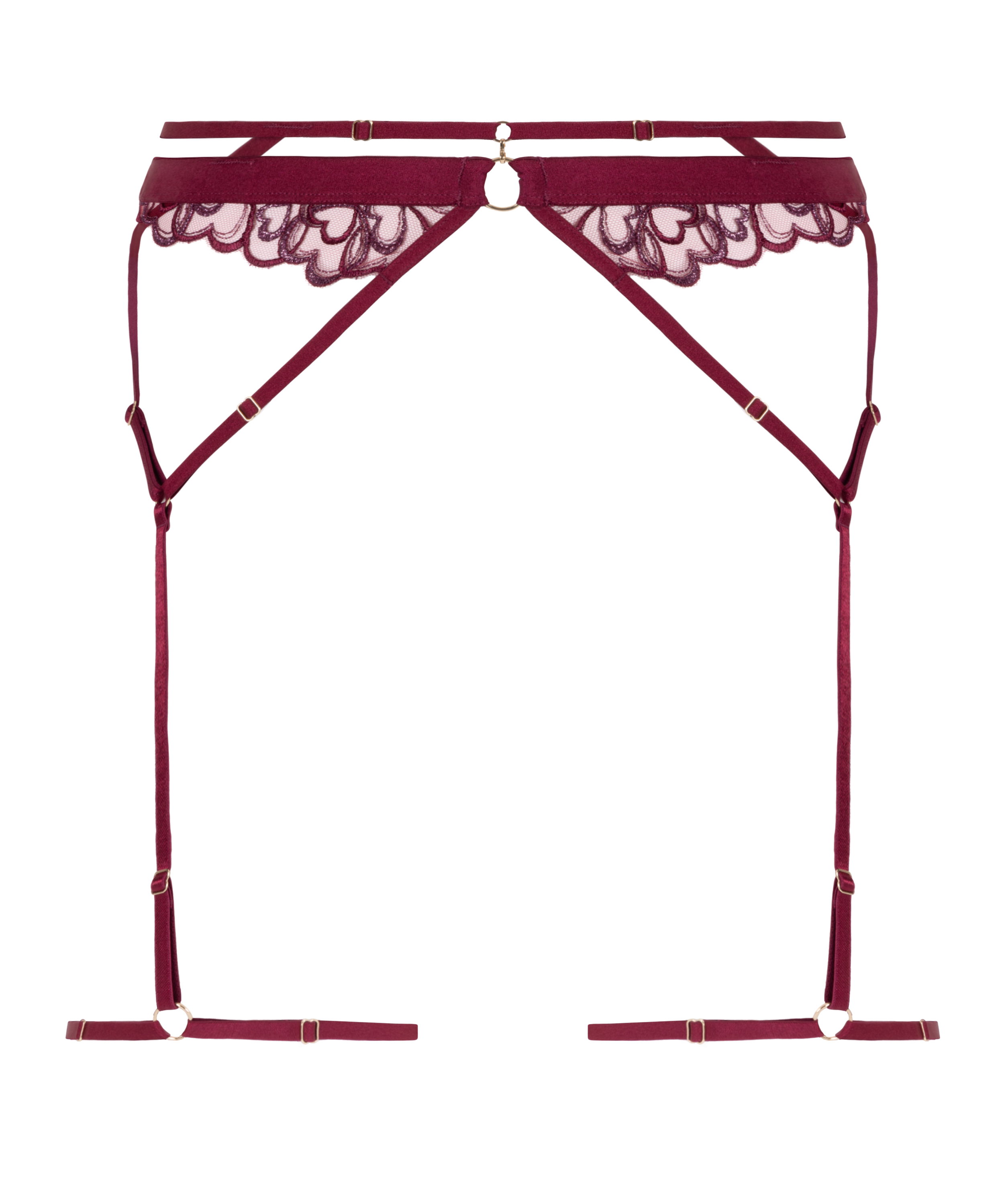 Porte-jarretelles Scarlett, Rouge, main