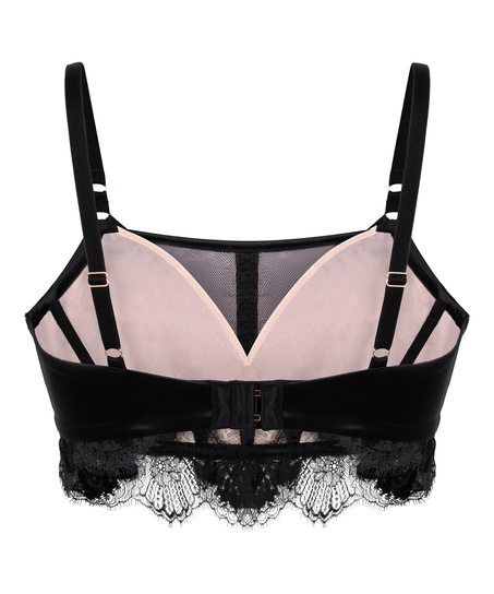 Soutien-gorge &agrave; armatures non-pr&eacute;form&eacute; longline Cynthia, Noir