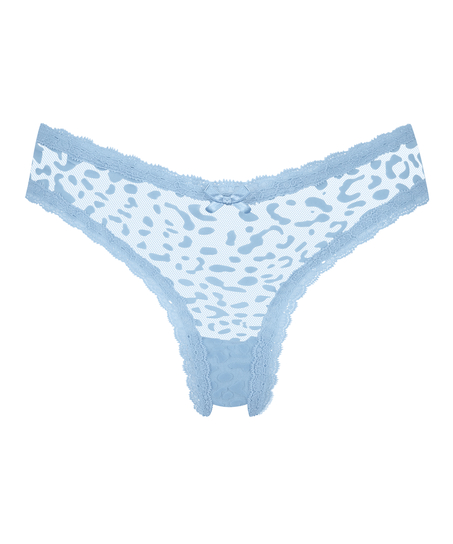 Slip brésilien V-shape Zena, Bleu