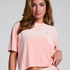 Top Velours Pocket, Roze