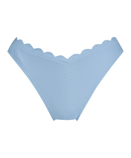 Hoog uitgesneden Bikinibroekje Scallop, Blauw