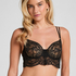 Soutien-gorge à armatures non-rembourré longline Sabrina, Noir