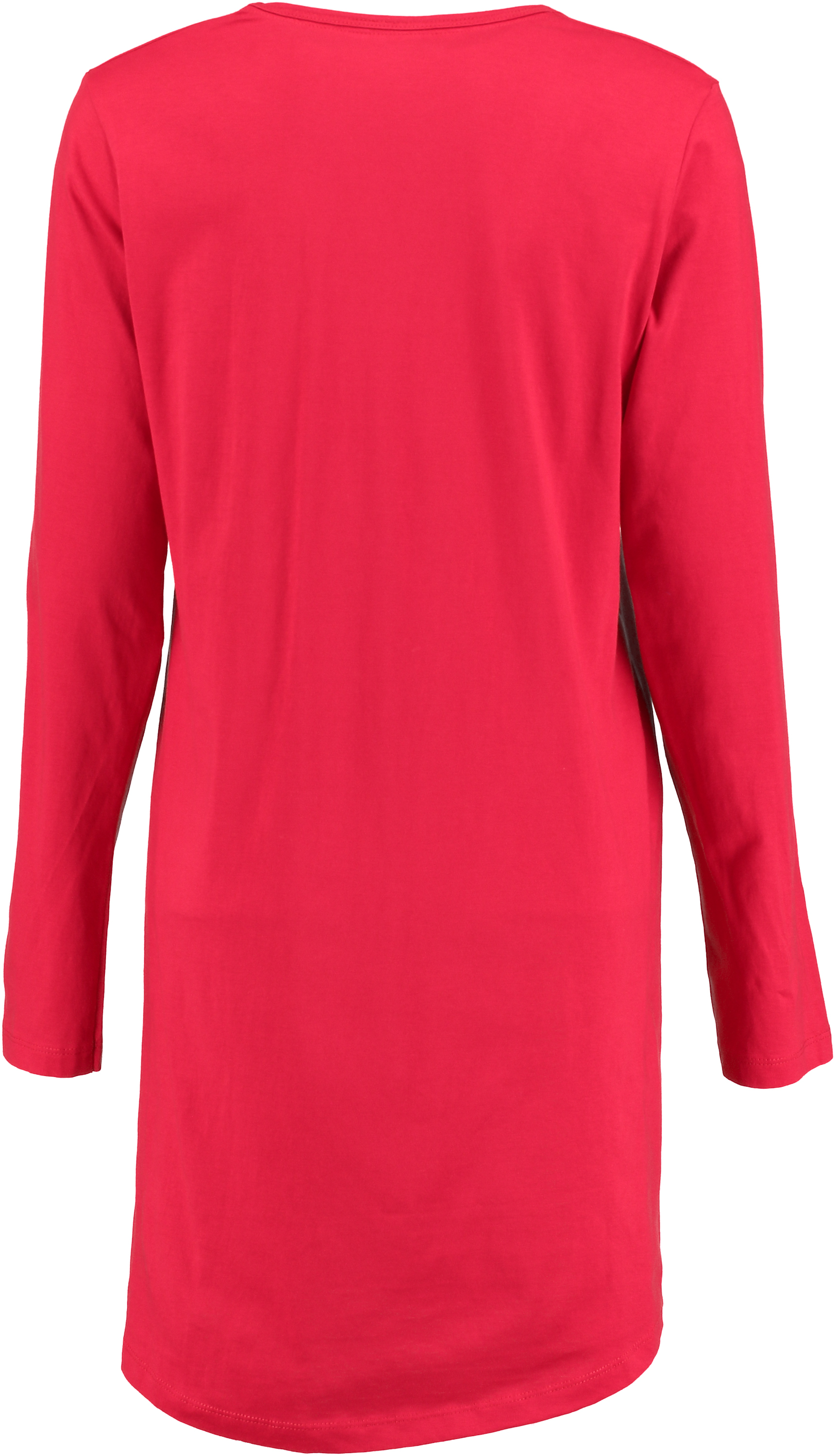 Nachthemd Ronde hals longsleeve, Rood, main
