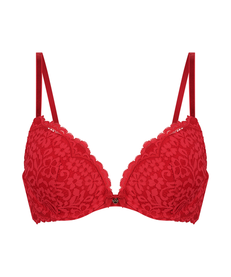 Voorgevormde push-up beugel bh Rose, Rood