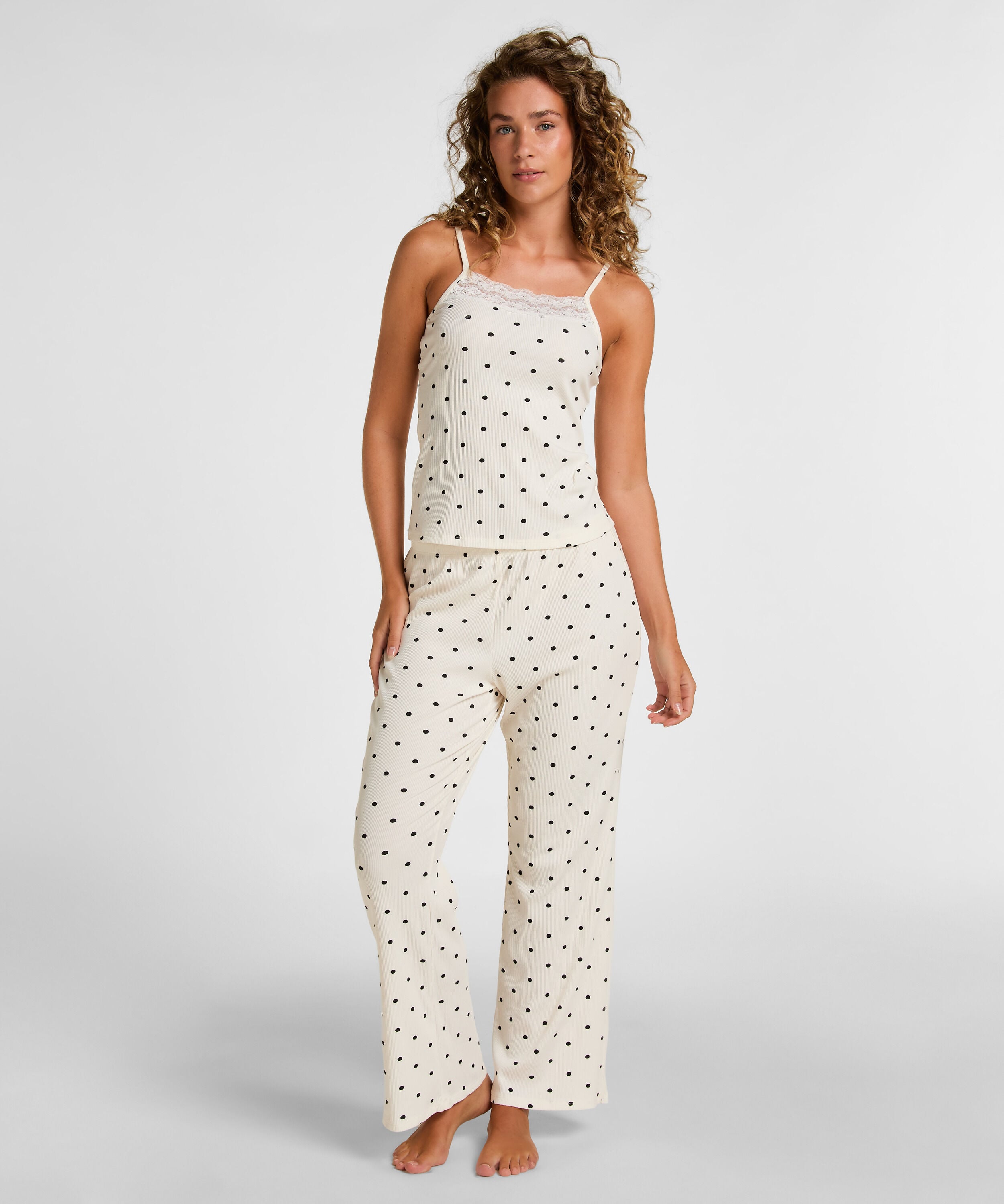 Pyjama Set Dots, Wit Pyjama Set Dots, Wit