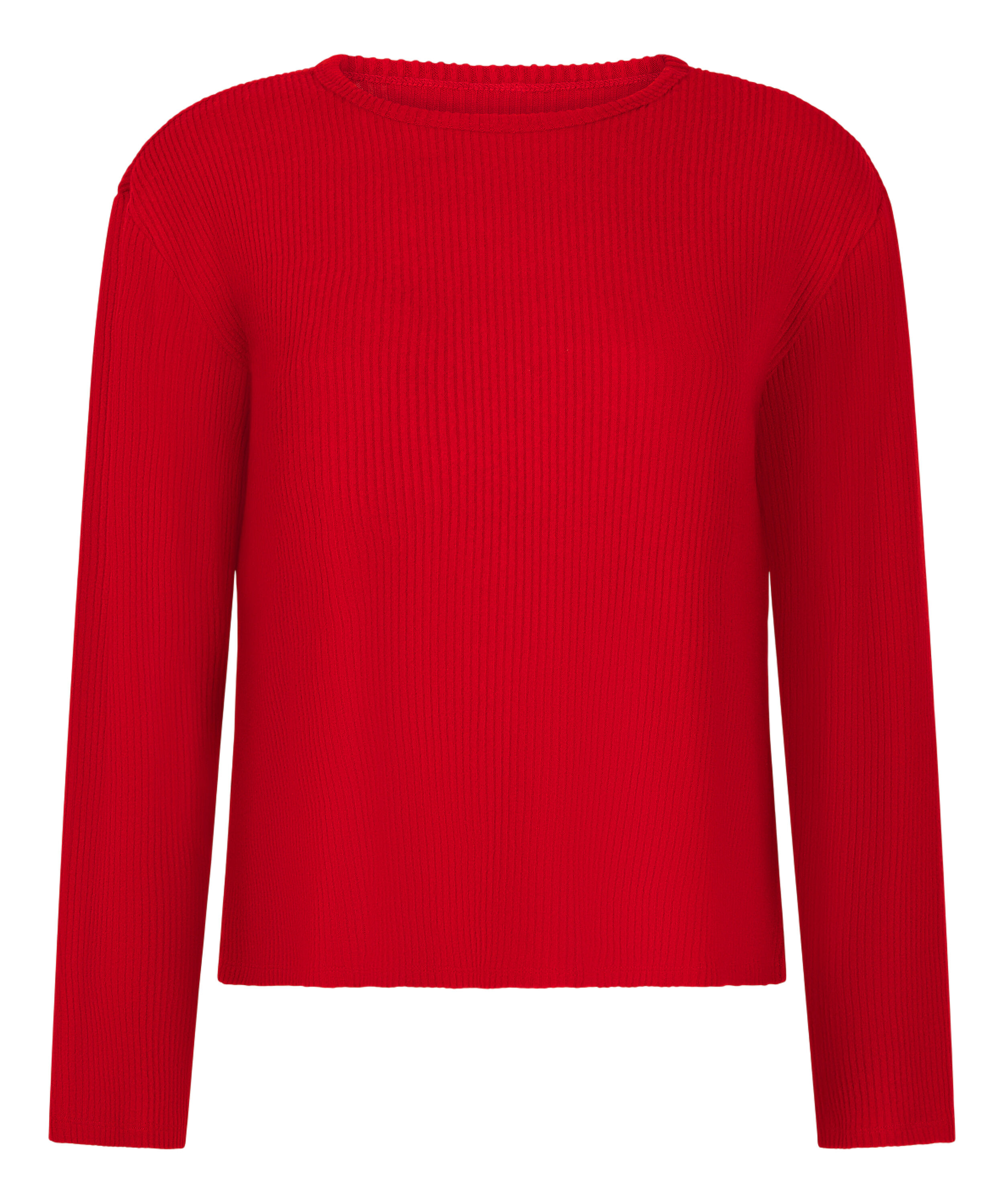 Pyjama top lange mouwen jersey, Rood