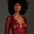 Top Allover Lace, Rood