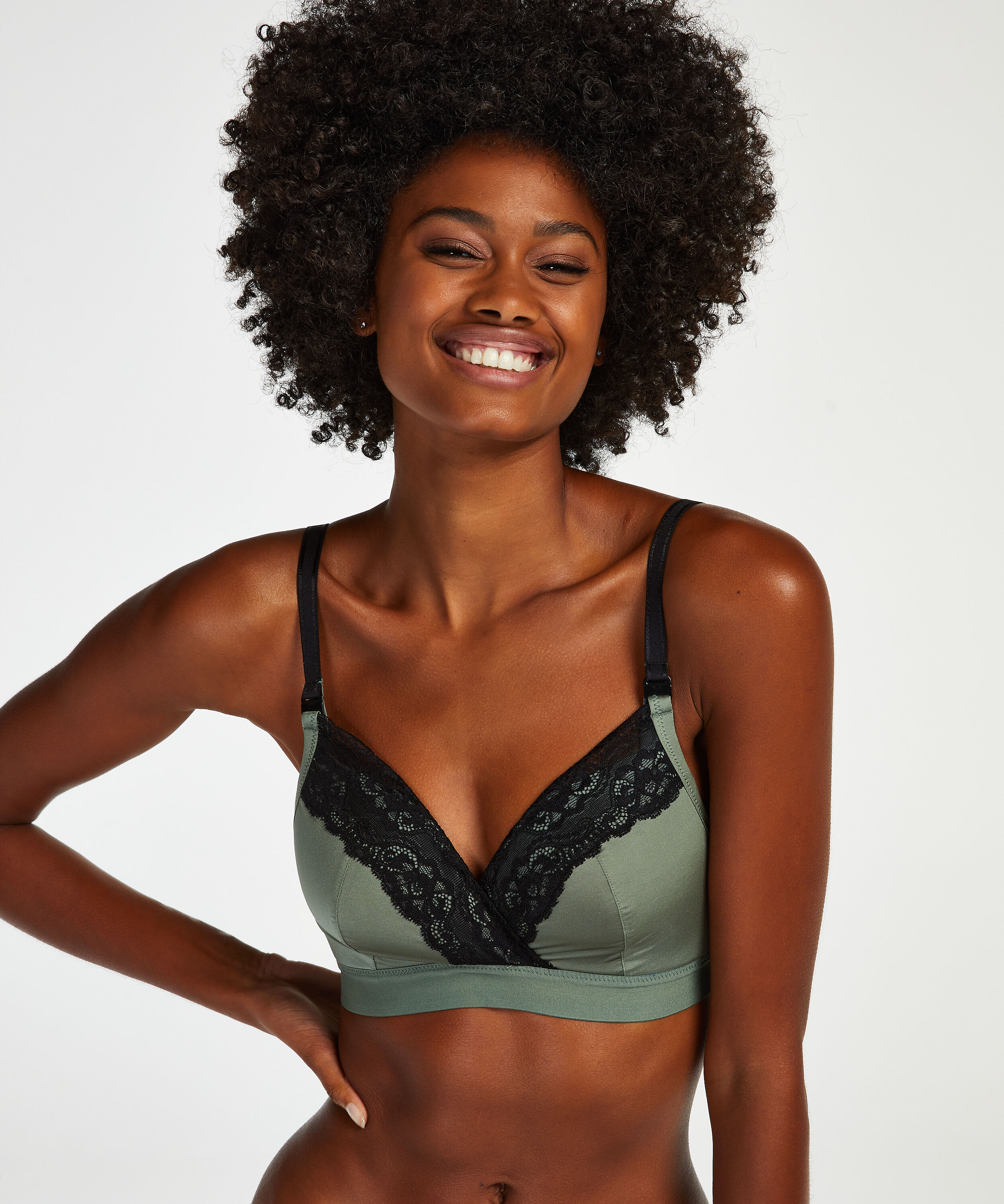 Soutien-gorge d&rsquo;allaitement pr&eacute;form&eacute; Annie, Vert