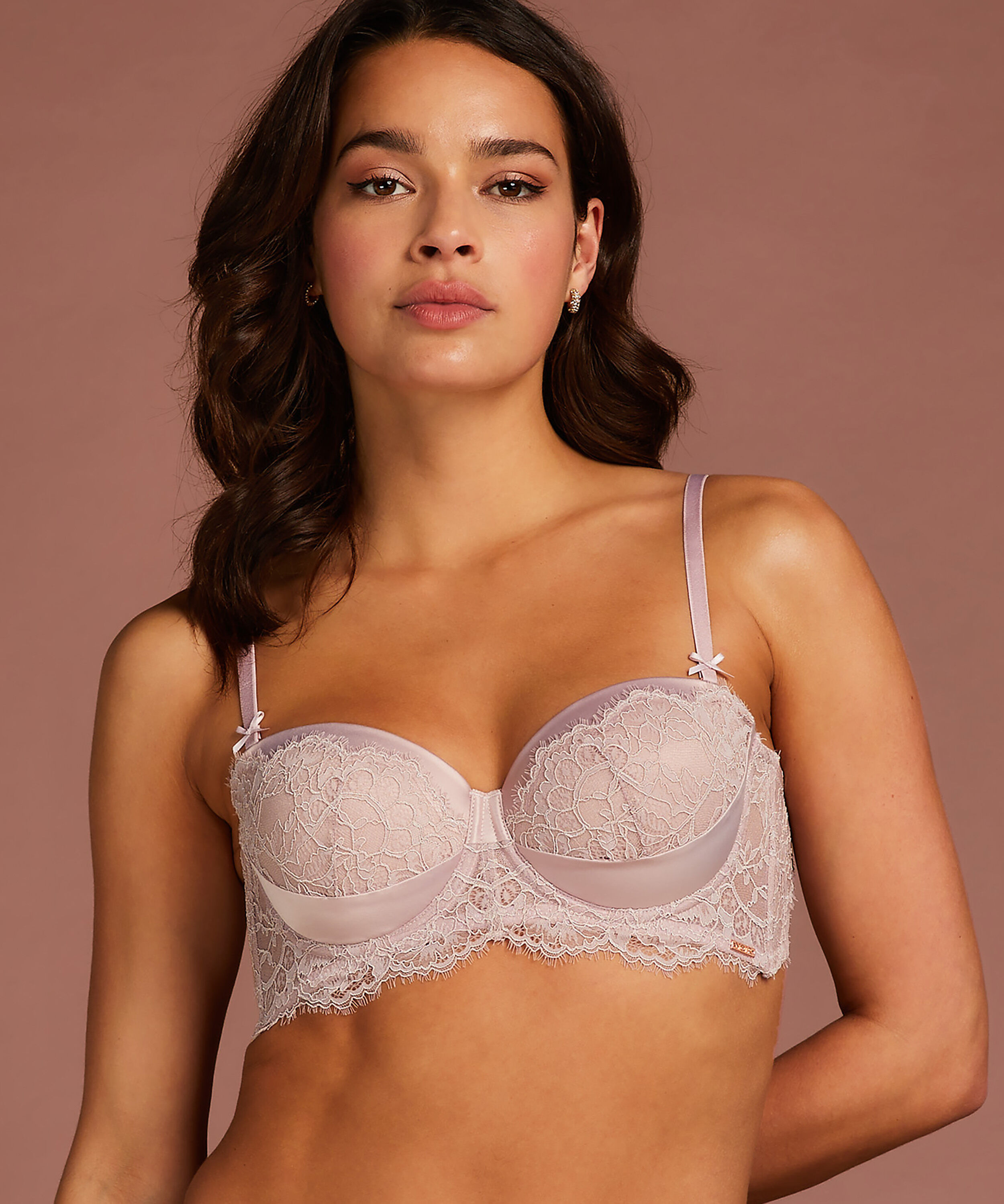 Voorgevormde strapless beugel bh Leni, Paars