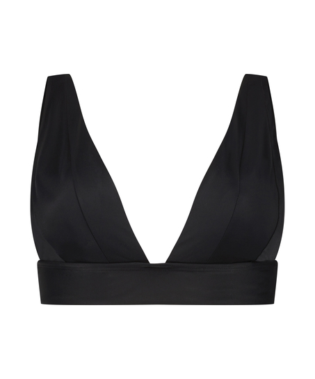 Triangel bikinitop Luxe, Zwart