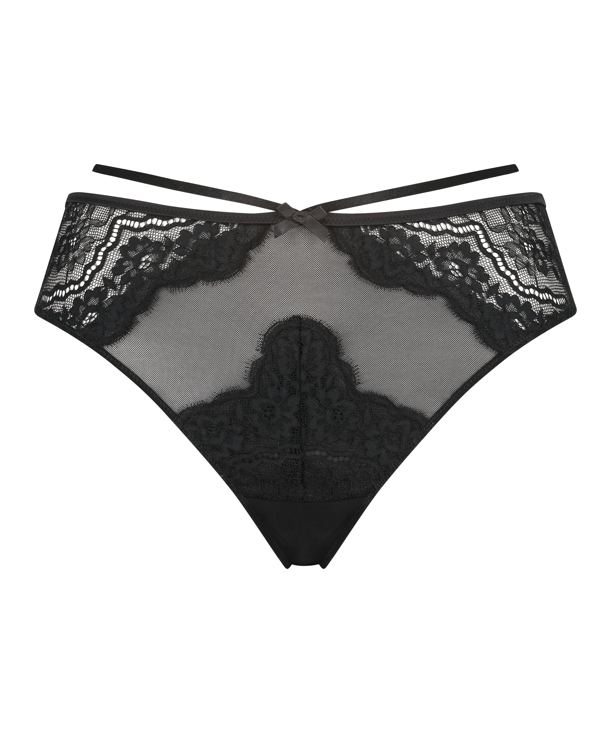 Tanga taille haute Blaise, Noir, main