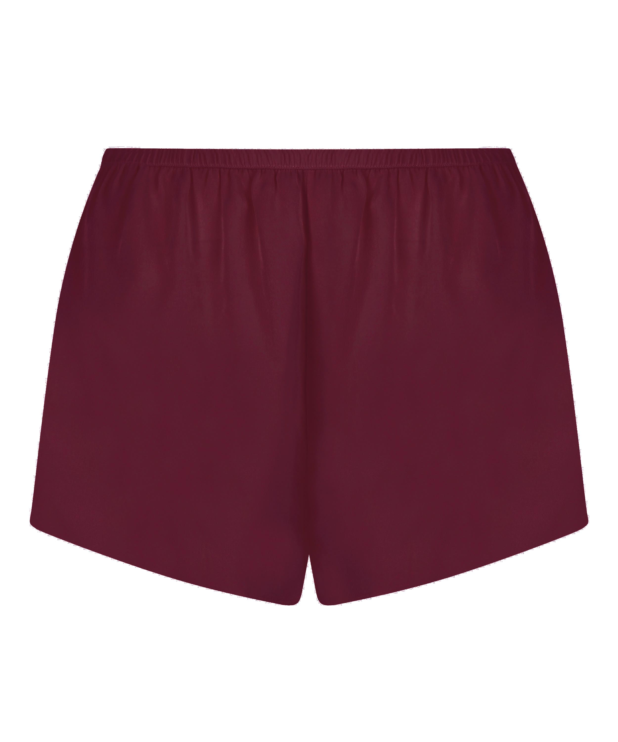 Short en satin Minimal, Pourpre, main