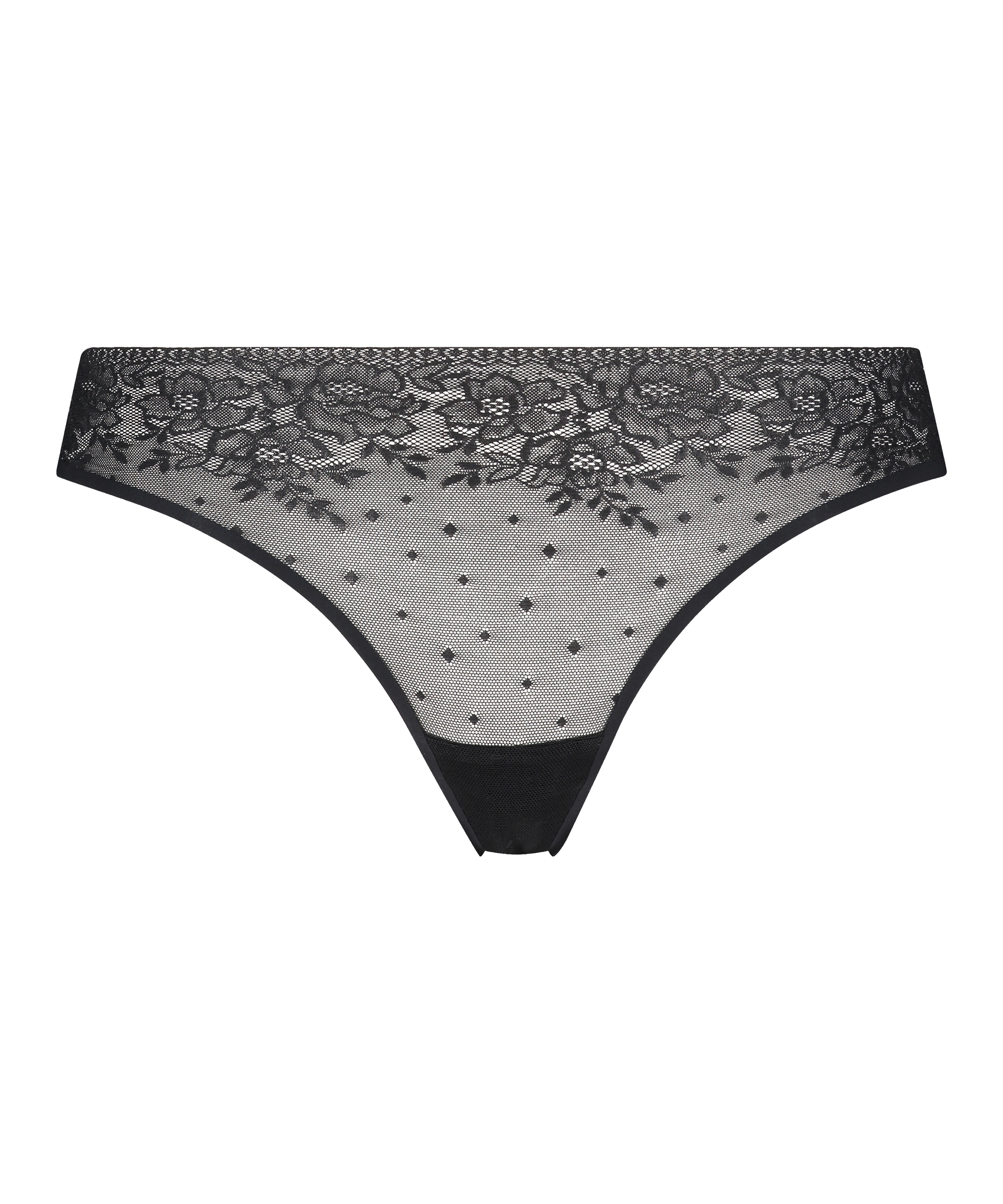 Invisible string Allover Lace, Zwart, main